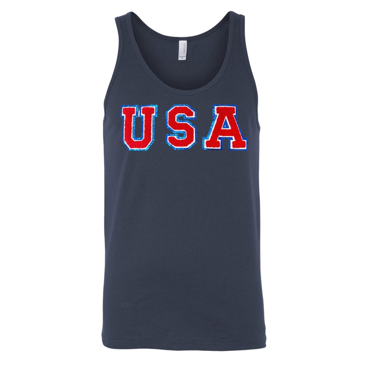 USA Letter Patch Premium Tank Top - United Monograms