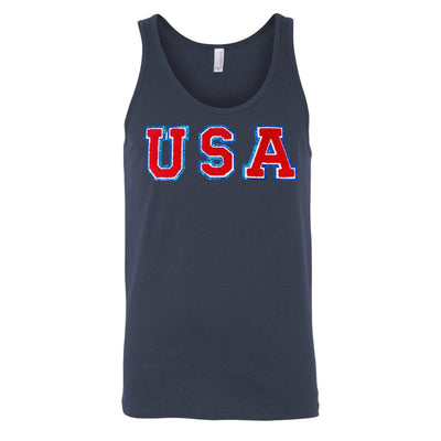 USA Letter Patch Premium Tank Top - United Monograms