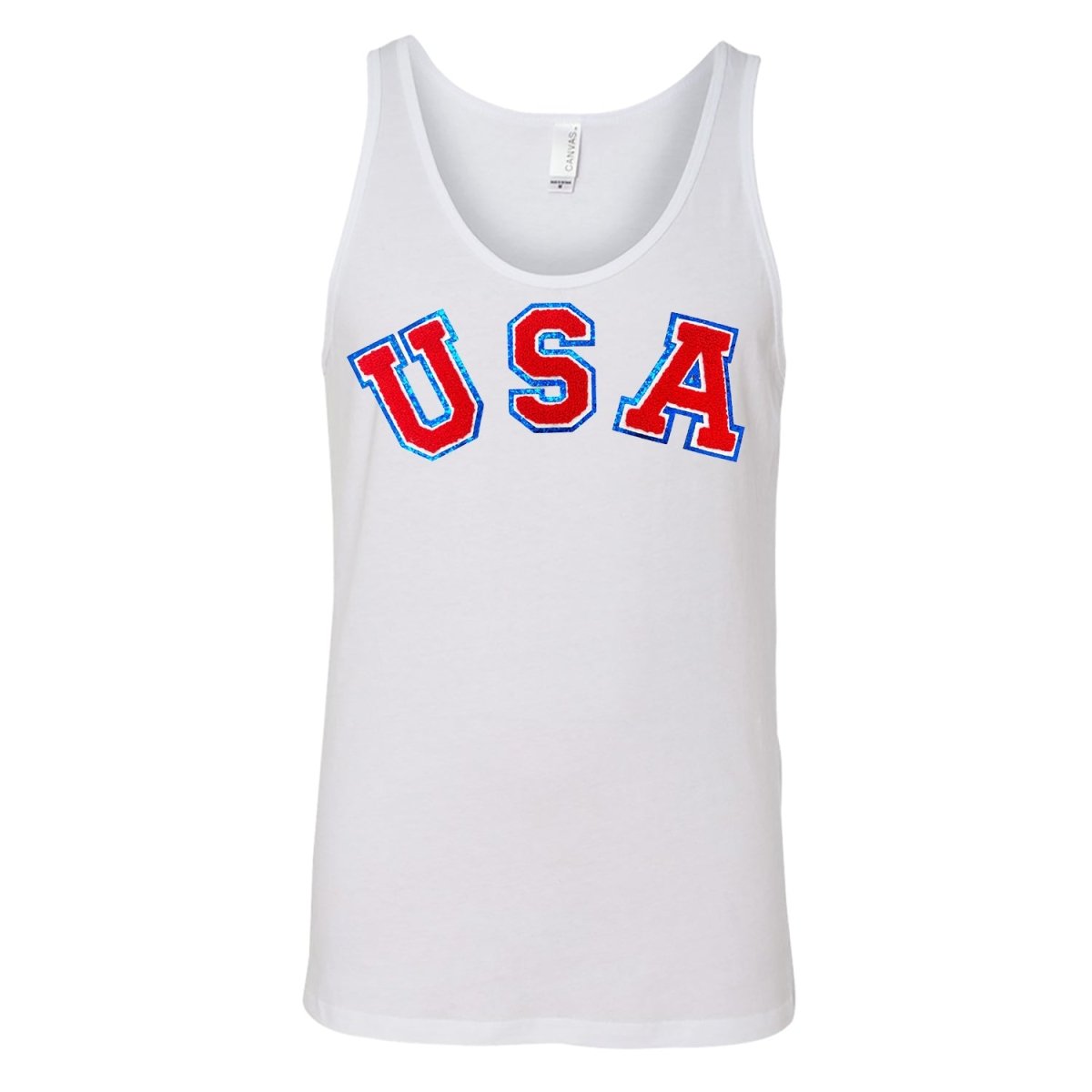 USA Letter Patch Premium Tank Top - United Monograms