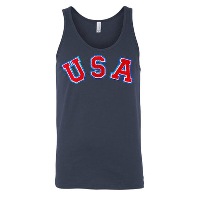 USA Letter Patch Premium Tank Top - United Monograms