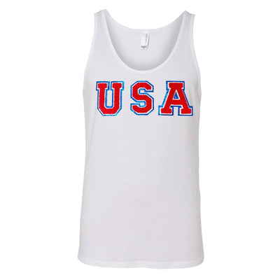 USA Letter Patch Premium Tank Top - United Monograms