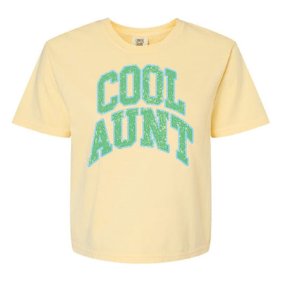 'Varsity Cool Aunt' Boxy T-Shirt - United Monograms
