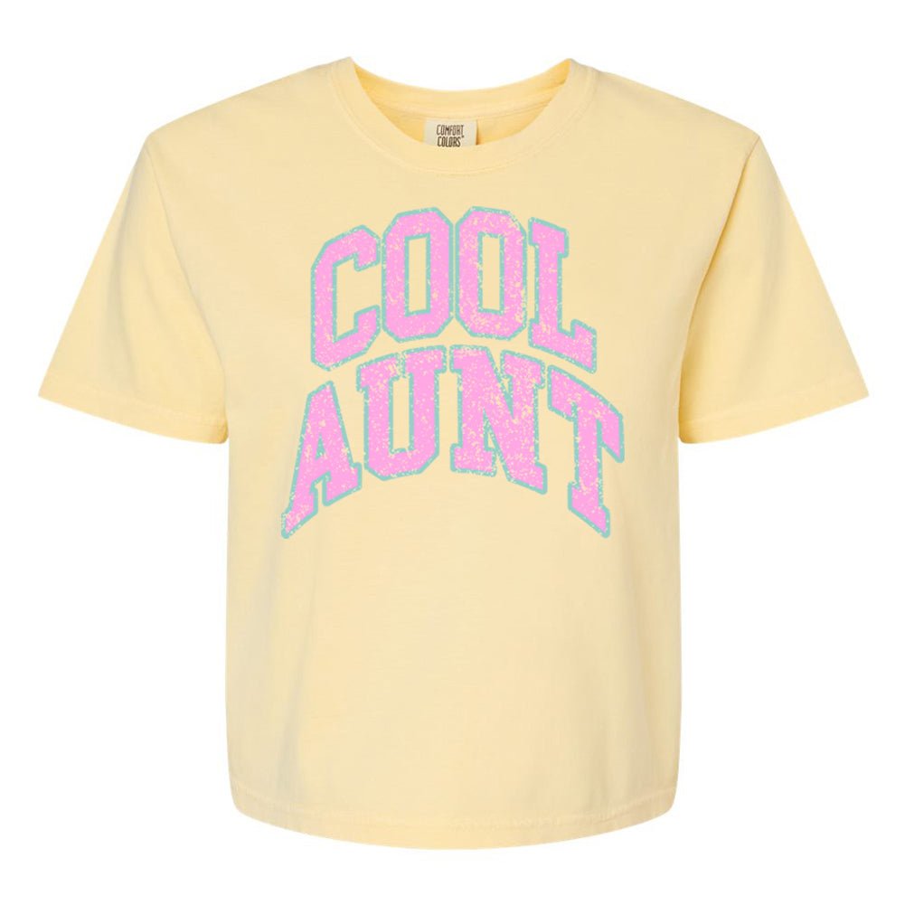 'Varsity Cool Aunt' Boxy T-Shirt - United Monograms
