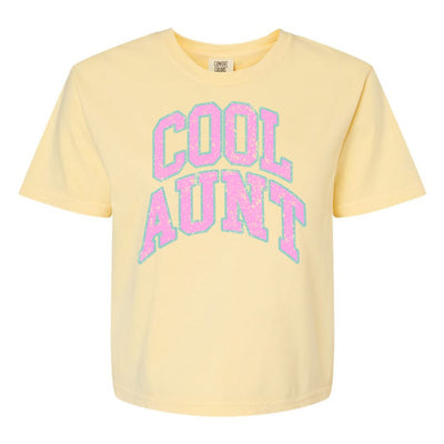 'Varsity Cool Aunt' Boxy T-Shirt - United Monograms