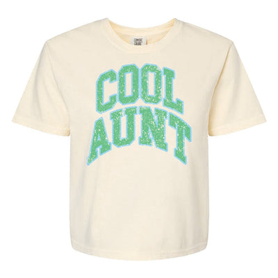 'Varsity Cool Aunt' Boxy T-Shirt - United Monograms