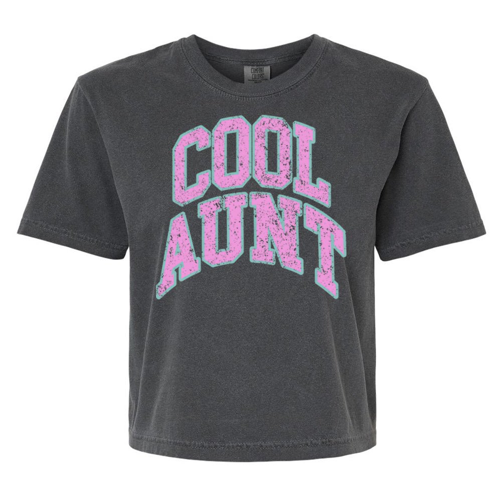 'Varsity Cool Aunt' Boxy T-Shirt - United Monograms