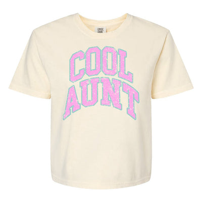 'Varsity Cool Aunt' Boxy T-Shirt - United Monograms