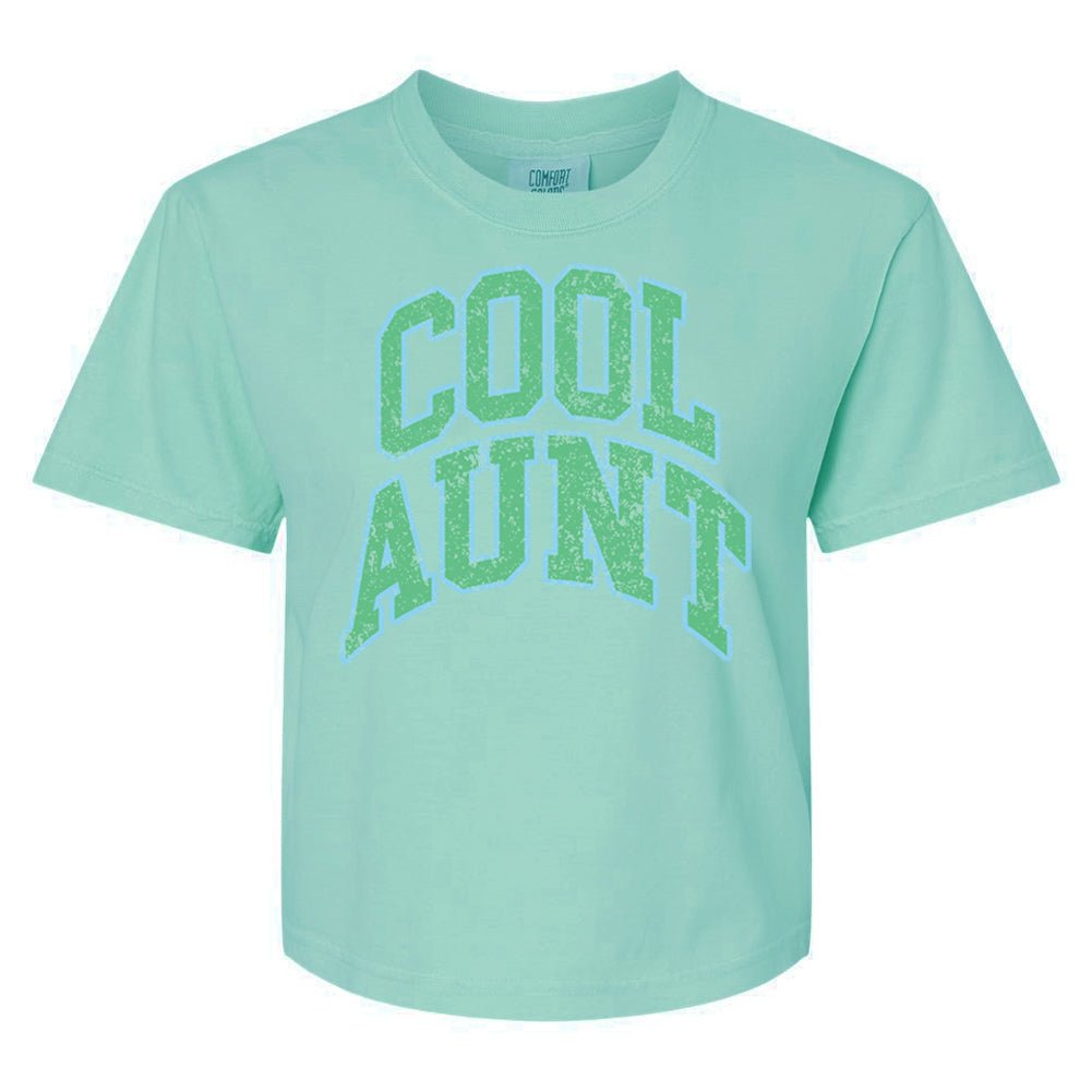 'Varsity Cool Aunt' Boxy T-Shirt - United Monograms