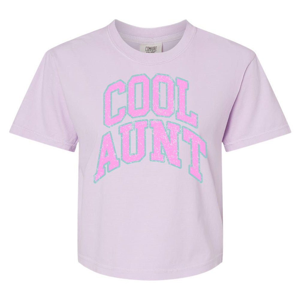 'Varsity Cool Aunt' Boxy T-Shirt - United Monograms