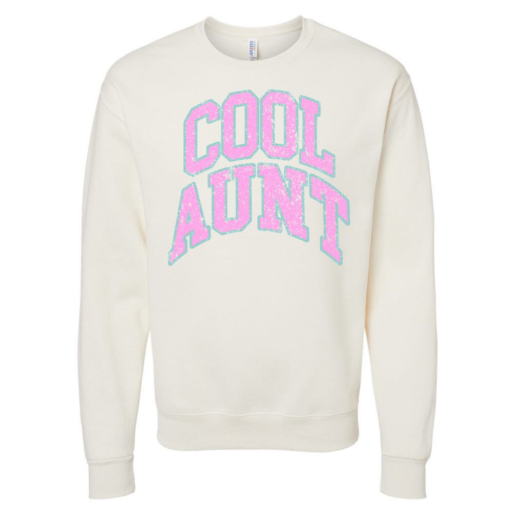 'Varsity Cool Aunt' Crewneck Sweatshirt - United Monograms