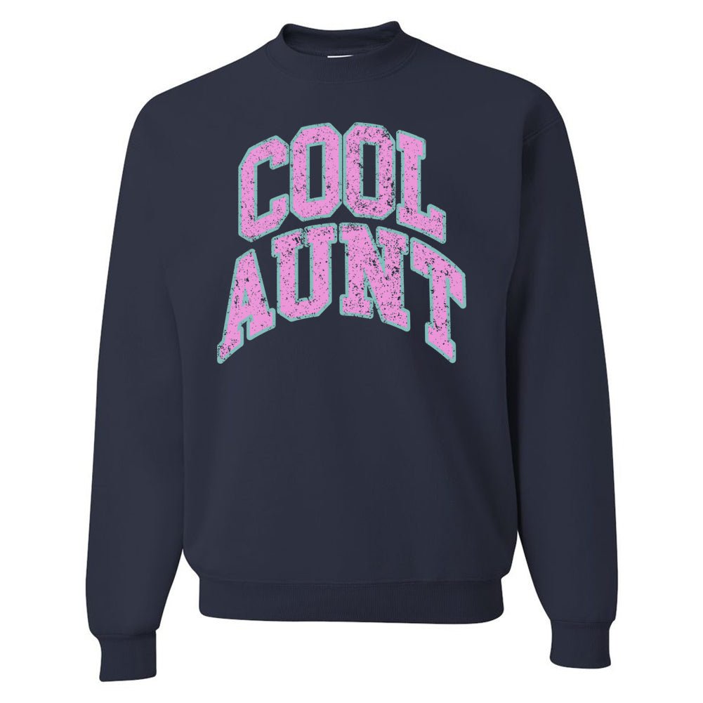 'Varsity Cool Aunt' Crewneck Sweatshirt - United Monograms