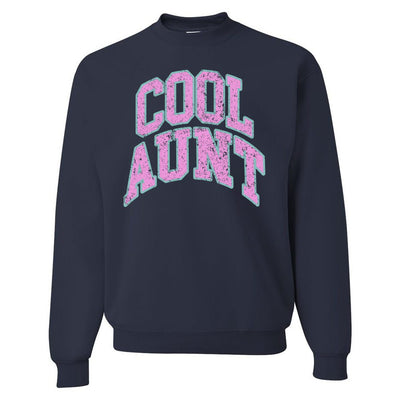 'Varsity Cool Aunt' Crewneck Sweatshirt - United Monograms