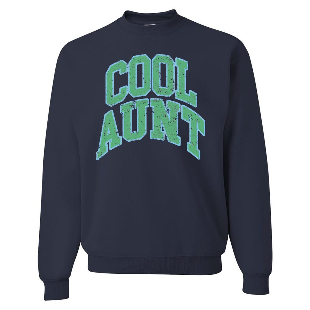 'Varsity Cool Aunt' Crewneck Sweatshirt - United Monograms