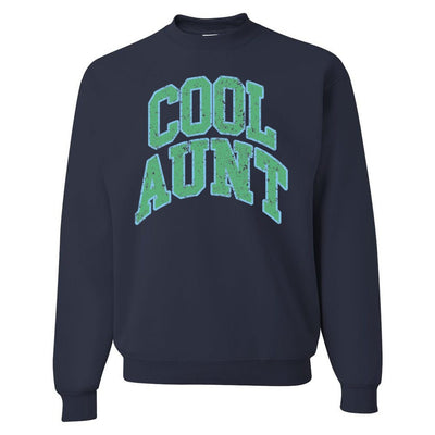'Varsity Cool Aunt' Crewneck Sweatshirt - United Monograms