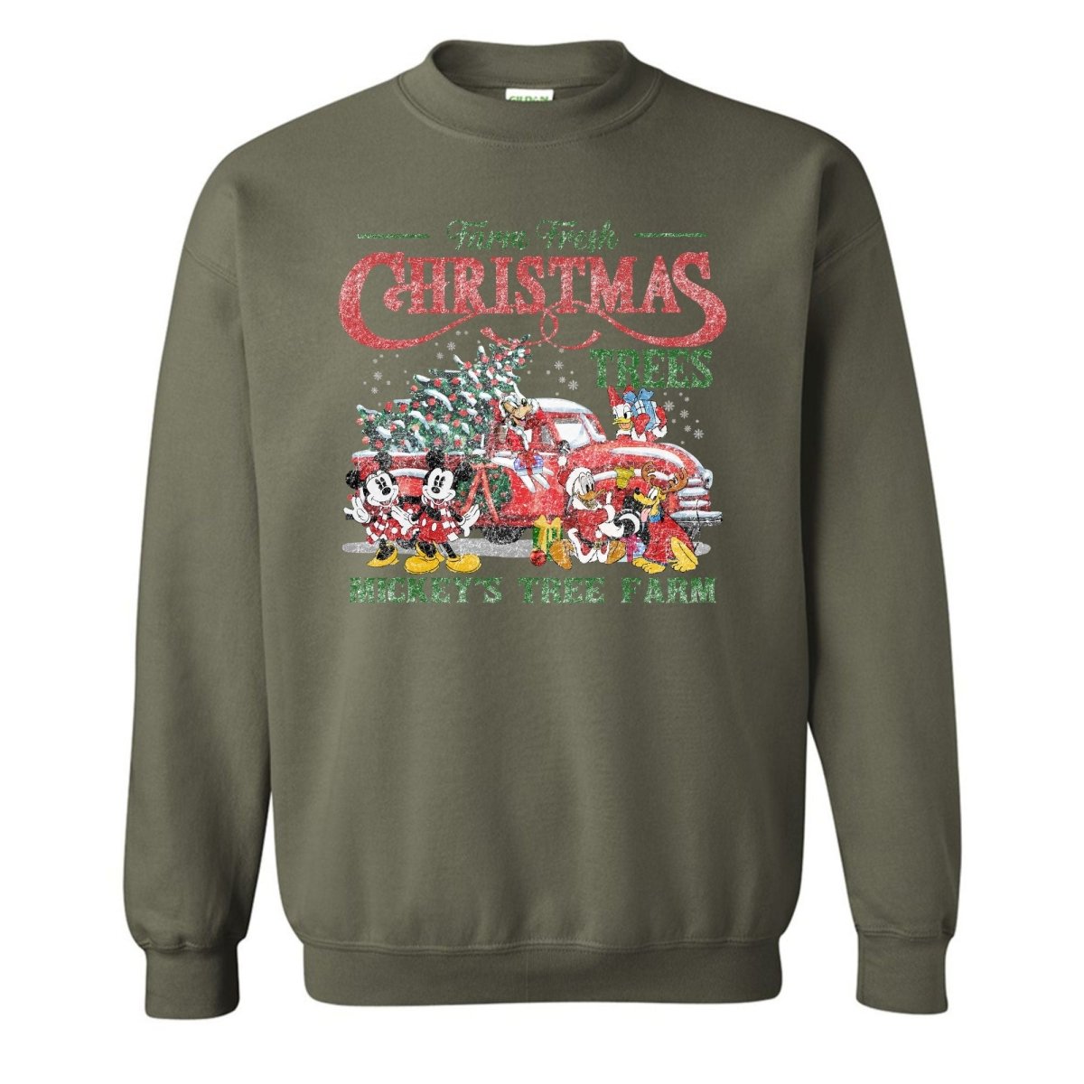 'Vintage Mickey's Tree Farm' Crewneck Sweatshirt - United Monograms