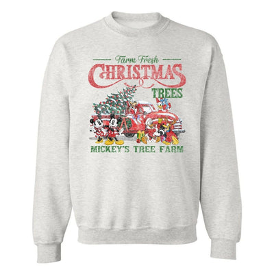 'Vintage Mickey's Tree Farm' Crewneck Sweatshirt - United Monograms