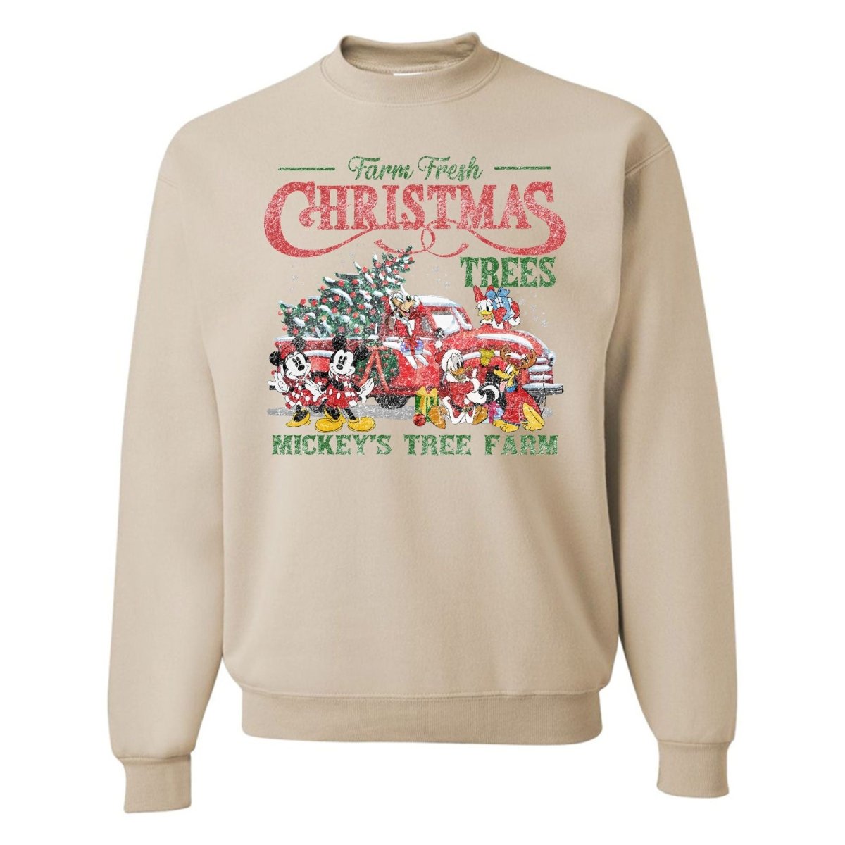 'Vintage Mickey's Tree Farm' Crewneck Sweatshirt - United Monograms
