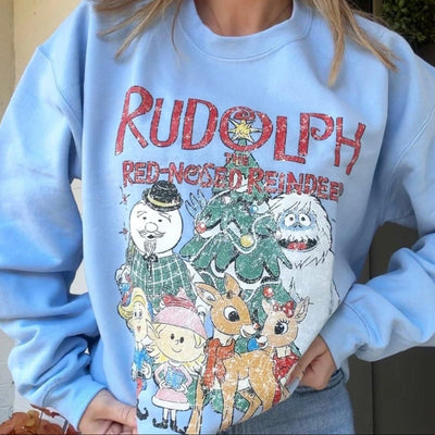 'Vintage Rudolph' Crewneck Sweatshirt - United Monograms