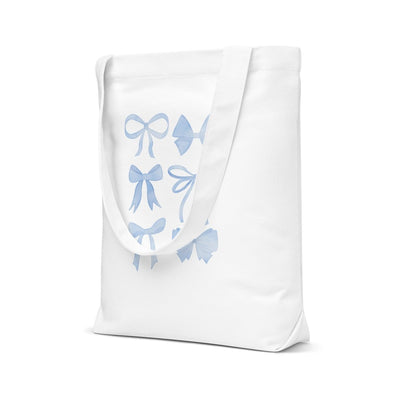'Watercolor Bows' Tote Bag - United Monograms