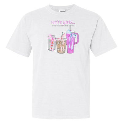 'We're Girls' Bow Drinks T-Shirt - United Monograms