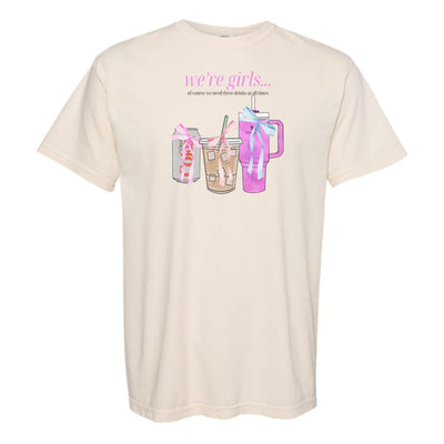 'We're Girls' Bow Drinks T-Shirt - United Monograms