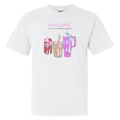 'We're Girls' Bow Drinks T-Shirt - United Monograms