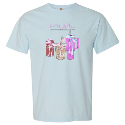 'We're Girls' Bow Drinks T-Shirt - United Monograms