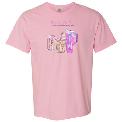 'We're Girls' Bow Drinks T-Shirt - United Monograms