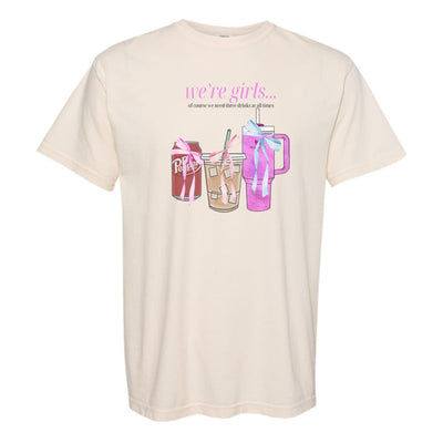 'We're Girls' Bow Drinks T-Shirt - United Monograms