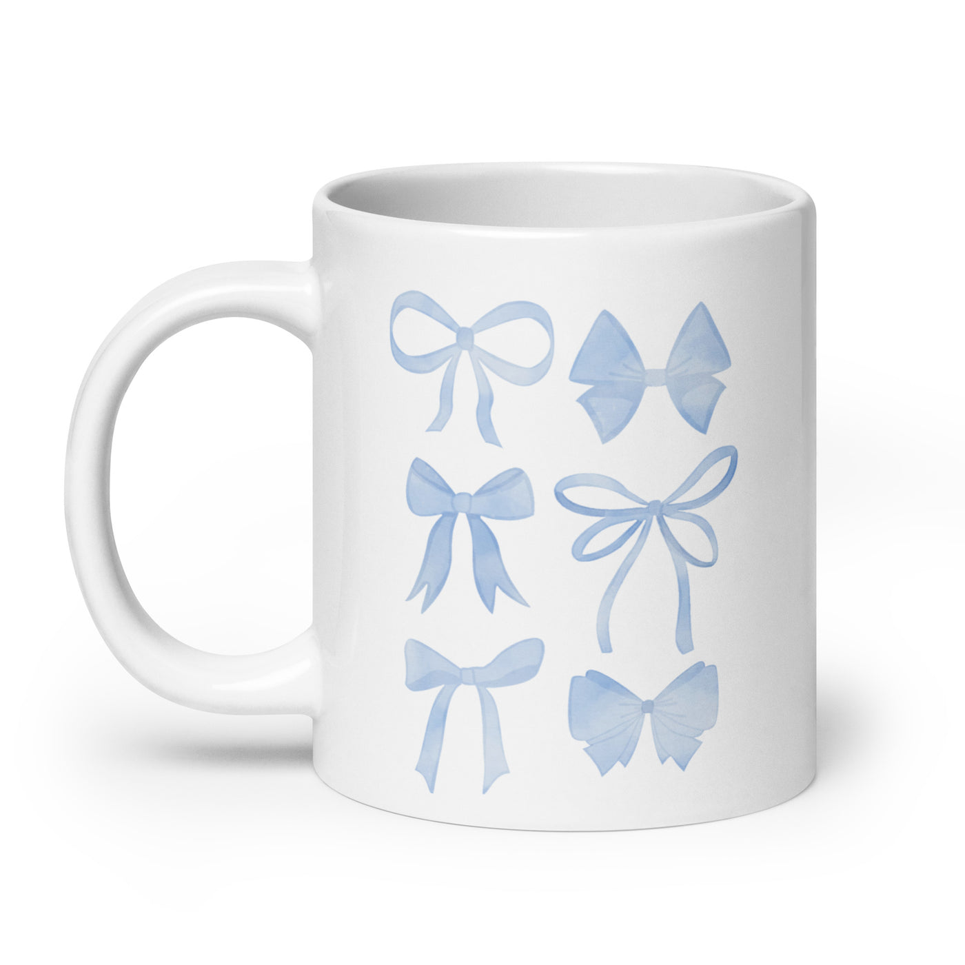 Monogrammed 'Watercolor Bows' Coffee Mug