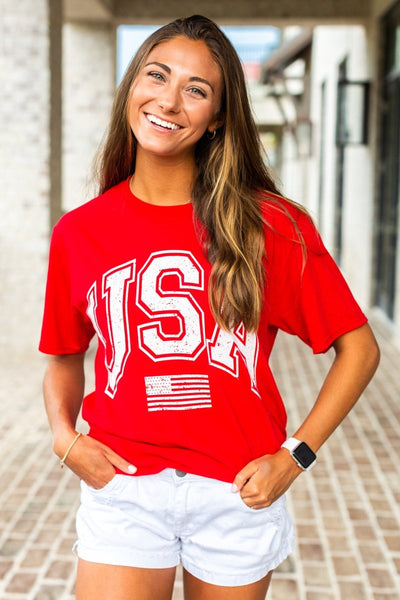 'White USA' T-Shirt - United Monograms