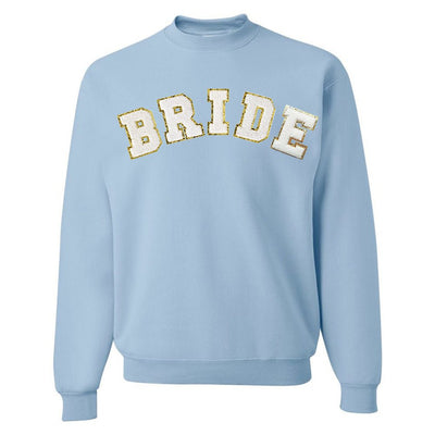 Wifey/Bride Letter Patch Crewneck Sweatshirt - United Monograms
