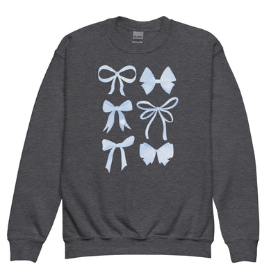 Kids Monogrammed 'Watercolor Bows' Crewneck Sweatshirt