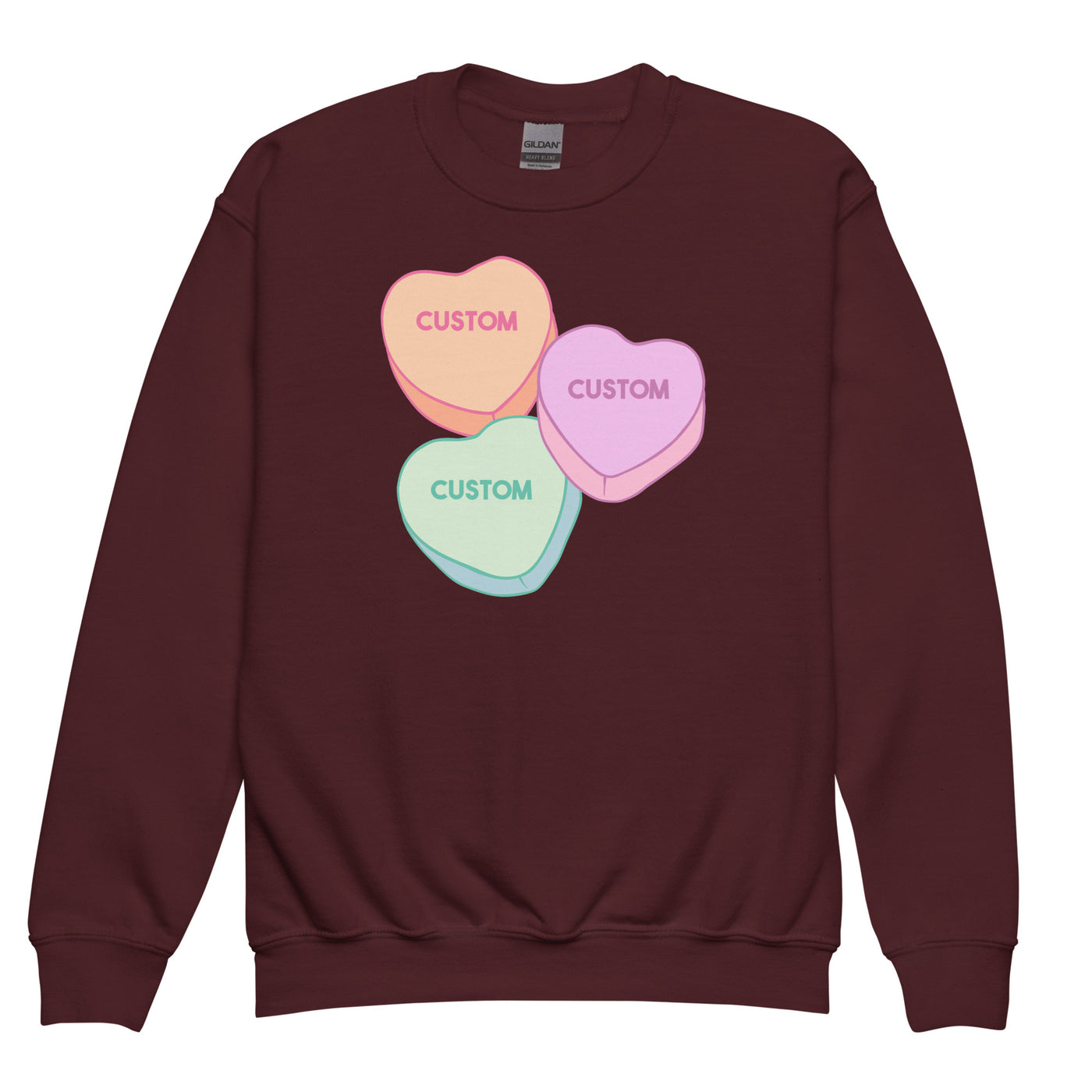 Kids Make It Yours™ 'Candy Hearts' Crewneck Sweatshirt