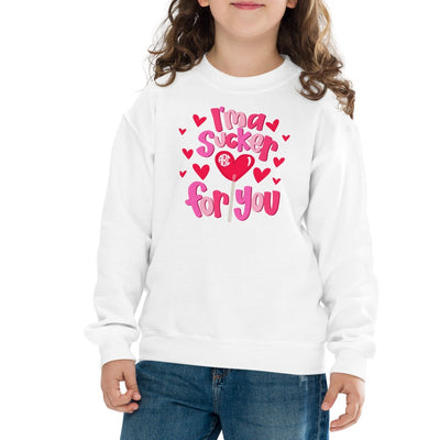 Kids Monogrammed 'I'm A Sucker For You' Crewneck Sweatshirt