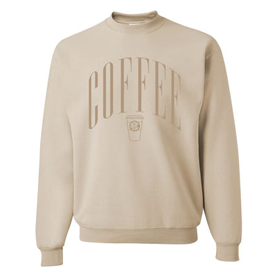 Monogrammed 'Coffee' Crewneck Sweatshirt