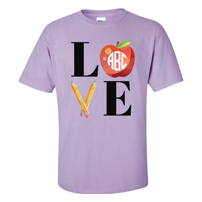 Monogrammed Teacher LOVE T-Shirt