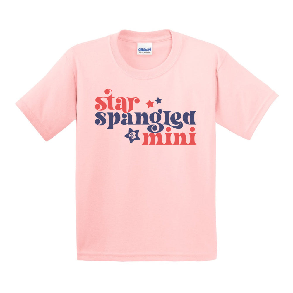 Kids Monogrammed 'Star Spangled Mini' T-Shirt