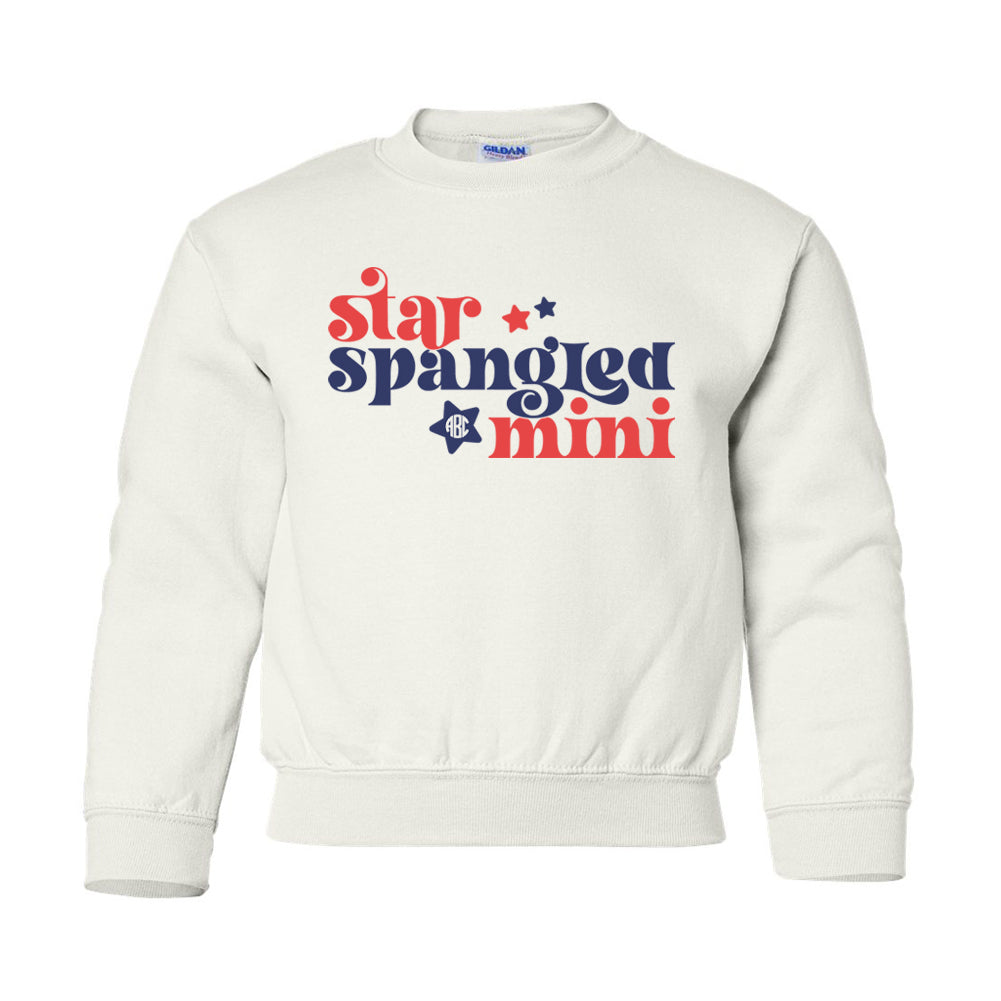 Kids Monogrammed 'Star Spangled Mini' Crewneck Sweatshirt