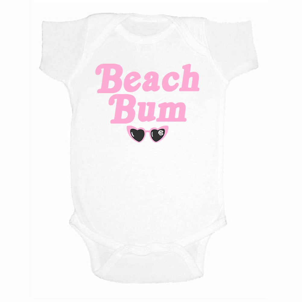 Monogrammed Infant 'Beach Bum' Onesie