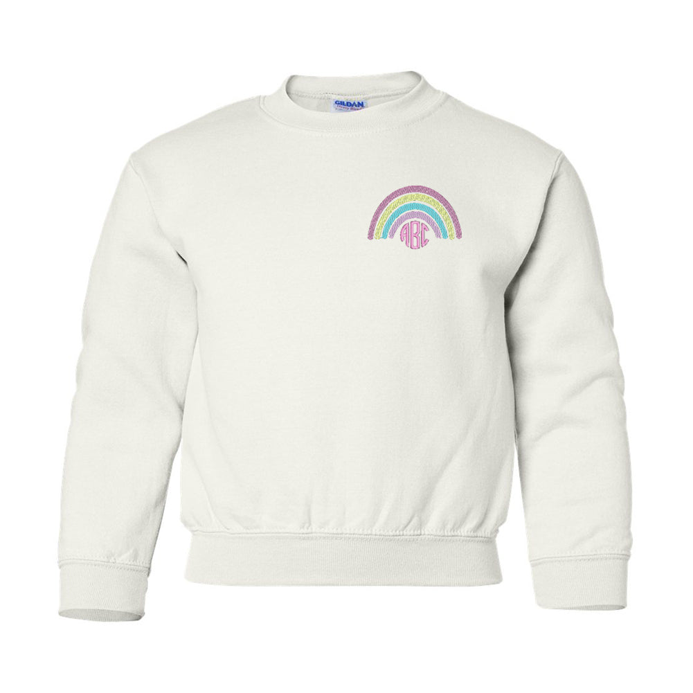 Kids Youth Monogrammed Rainbow Sweatshirt