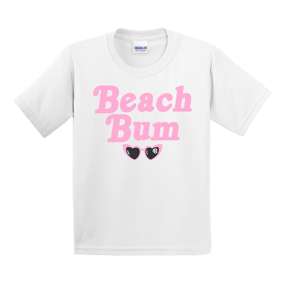 Kids Monogrammed 'Beach Bum' T-Shirt