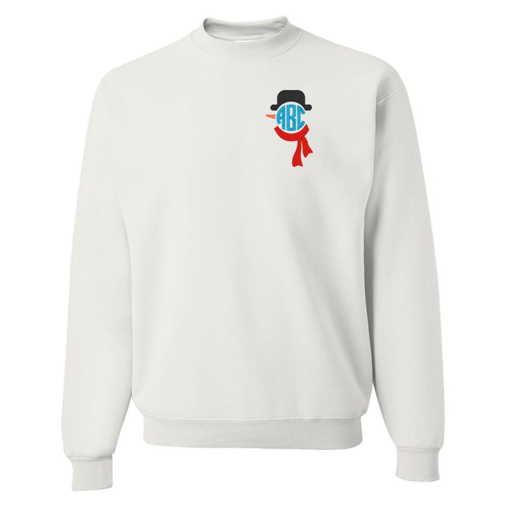 Monogrammed Snowman Frosty The Snowman Crewneck Sweatshirt