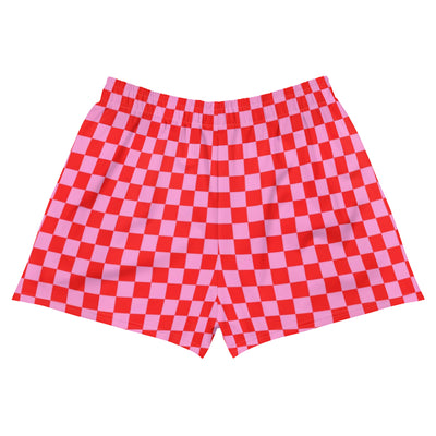 Initialed 'Pink Check' Women’s Athletic Shorts