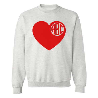 Monogrammed 'Big Heart' Crewneck Sweatshirt