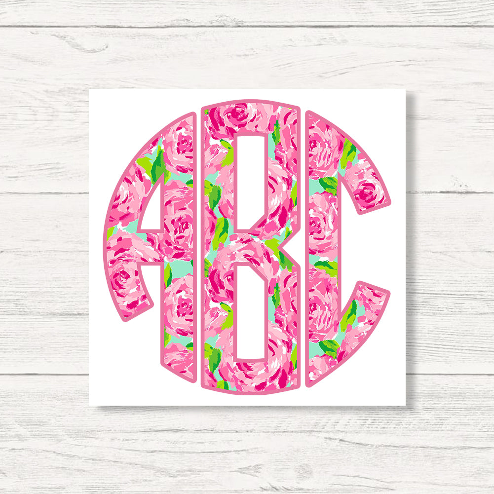 Monogrammed Lilly Pulitzer Wall Art Canvas