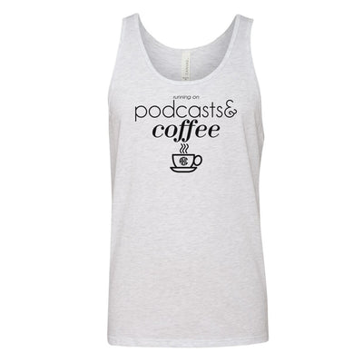 Tank top with Coffee Podcasts- Monogrammed