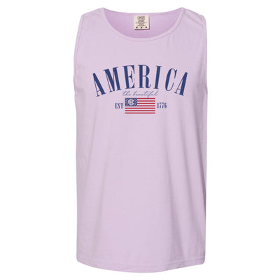 Monogrammed 'America Est. 1776' Comfort Colors Tank Top