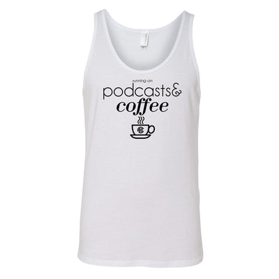 Monogrammed 'Running on Podcasts & Coffee' Premium Tank Top