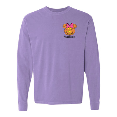 Make It Yours™ 'Mickey/Minnie Jack-O'-Lantern' Comfort Colors Long Sleeve T-Shirt